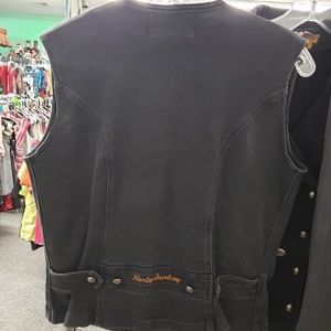 Harley Davidson black Jean vest size medium